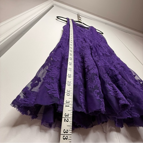 Free People Reign Over Me Purple Violet Lace Overlay Mini Dress - Size 2 - Picture 10 of 12